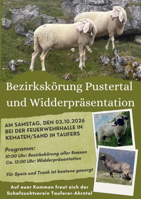 Bezirkskörung Pustertal mit Bezirkswidderschau